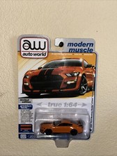 2024 AUTO WORLD MODERN MUSCLE 2021 FORD MUSTANG SHELBY GT500 ORANGE 2/3