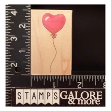 All Night Media Rubber Stamps 160F HEART BALLOON LOVE VALENTINES PARTY #1536