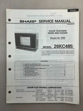 Sharp 26KC485 Original Service Manual Free Shipping