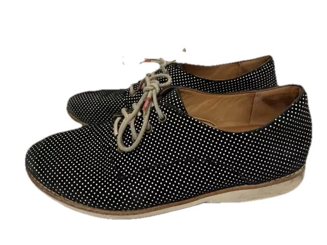 Zapatos de ensueño Rollie EU 37 AU 6 Derby Print negros lunares blancos cuero con cordones Foto 4 de 4