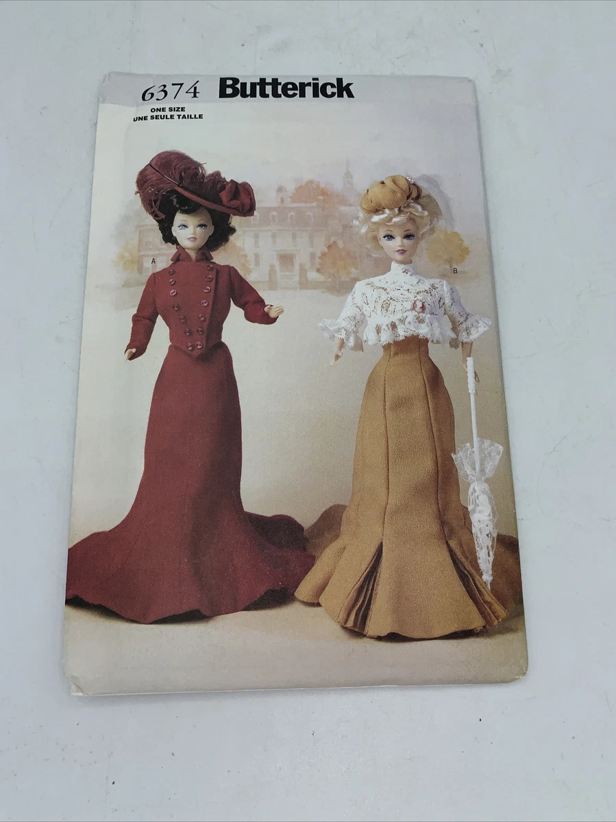 New Butterick 6374 Delineator Girls 1900 Barbie 11 1 2