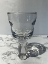 Large Floating Candle Holder Handblown Clear Glass 6.5” Tapered Pillar Votive
