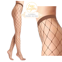 Sixties Tights By Wolford Xs X Small Honey GebräUnt Strumpfhose Mit GroßEmnetz