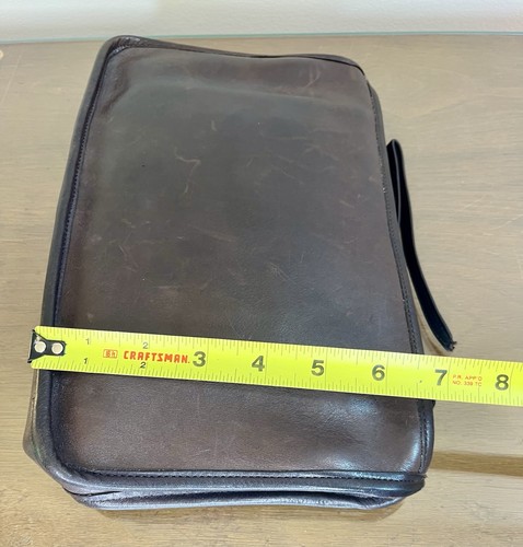 Vintage Coach Basic Tasche Mokka Leder Nr. 9455 Clutch Schulter Crossbody 80er Jahre - Bild 8 von 24