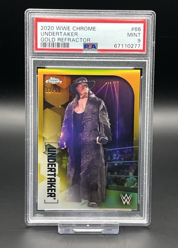 2020 Topps Chrome WWE #66 Undertaker Gold Refractor 32/50 PSA 9