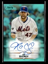 Ra Dickey 2025 Topps Stadium Club Baseball Auto Turquoise Foil 76/99 [wad50