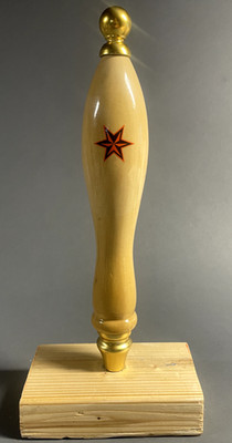  Six Point Brewery beer keg tap wood handle, Brooklyn New York City NYC