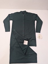 Liz Claiborne Suit Set Jacket Skirt Stretch Size S, Green, Knit Skirt