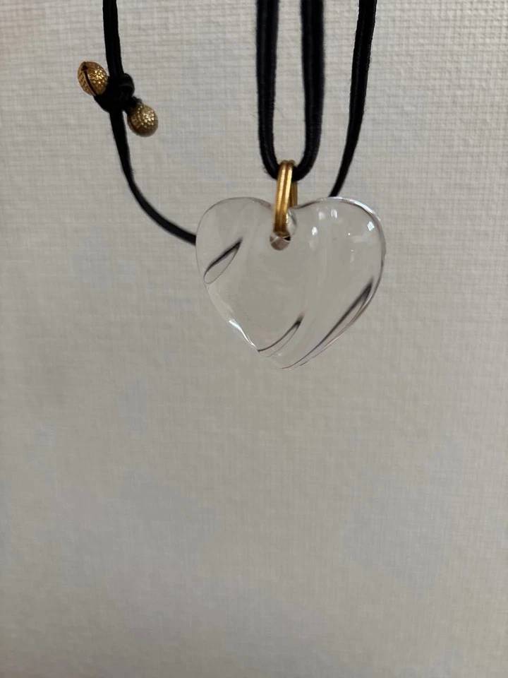 Collana Baccarat Cuore Cristallo Regolabile Autentica Elegante Trasparente #090 - Immagine 3 di 4