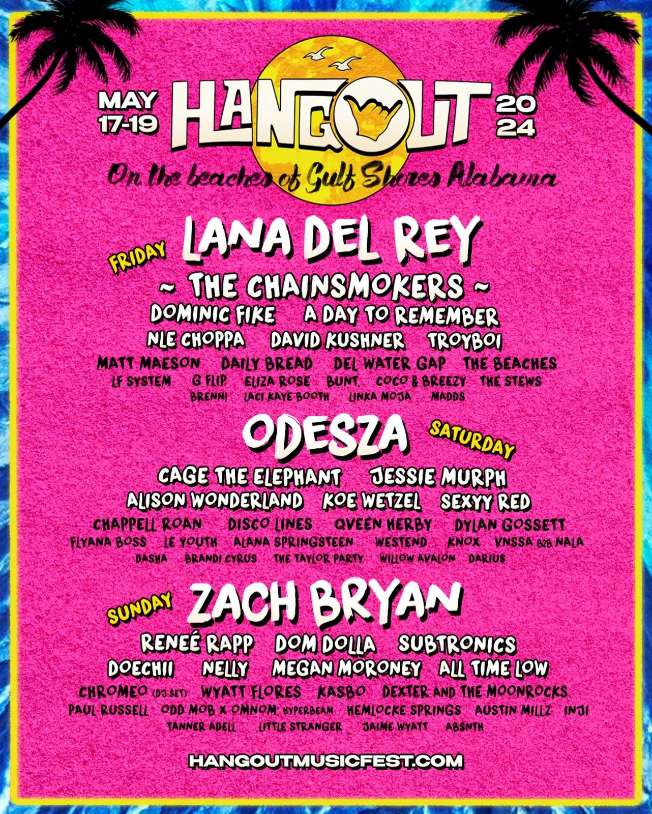 Hangout Festival 2024 Concert Poster