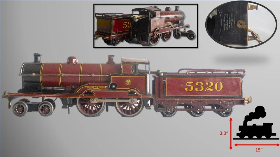 1910's Bing for Bassett-Lowke 2 4-4-0 George the 5th Clockwork Locomotives - Image 2 of 4