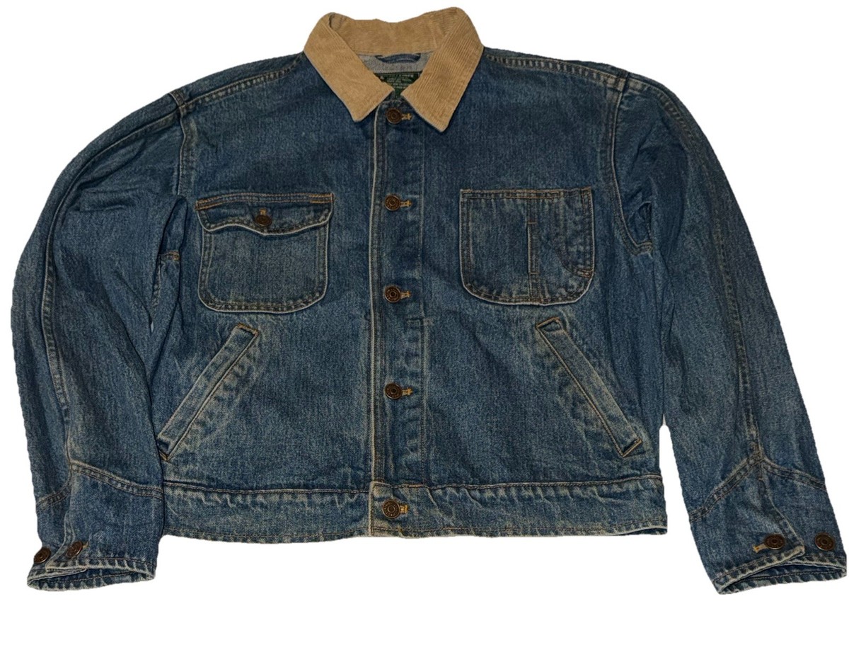 Ralph Lauren Polo Country デニムジャケット M Polo Country Ralph Lauren Size Med Denim Jacket with Corduroy