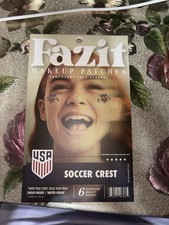 Fazit Temporary Soccer Crest Tattoos 6 Pack Sweat-Proof Water-Proof U.S. Soccer