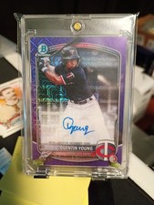 Quentin Young 2025 Bowman Draft Chrome 1st Bowman Purple Mojo Ref Auto 88 /199