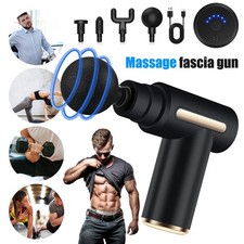 Deep Tissue Percussion Massage Gun 4-Heads Powerful Muscle Vibration Relaxing