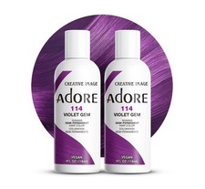 Adore Semi Permanent Hair Color - Vegan and Cruelty-Free Purple Hair Dye - 4 ...