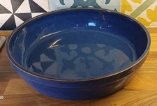 DENBY IMPERIAL BLUE LARGE ROUND ROASTING OVEN DISH STONEWARE 30CM