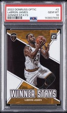 2022 PANINI DONRUSS OPTIC WINNER STAYS #2 LEBRON JAMES PSA 10