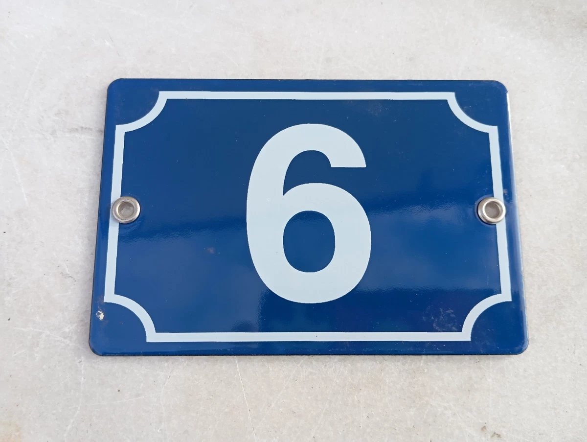 v81) PLAQUE EMAILLEE EMAIL NUMERO DE RUE N° 43