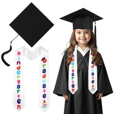 2 Pcs Kindergarten Graduation Cap and Stole 2025 Preschool Kindergarten Gradu...