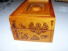 Genius Egyptian Pharoah Tomb Wooden Brainteaser Puzzle hieroglyphics hidden comp — photo 4