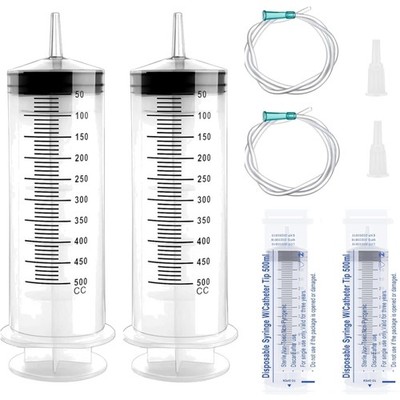 Hochwertige 500ml Spritzen mit Schlauch   Einzeln Versiegelt für Sicherheit