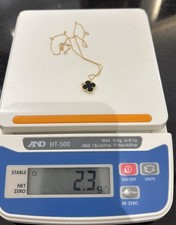 18ct Solid Gold clover pendant necklace,four-leaf clover necklace.