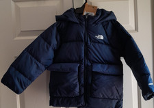 The North Face Kids North Down Fleece Lined Parka Size 4 Navy Hooded Winter Coat