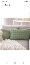 Pack of 2 Decorative Throw Pillow Covers 12" x 20" Pack of 2 Sage Green
