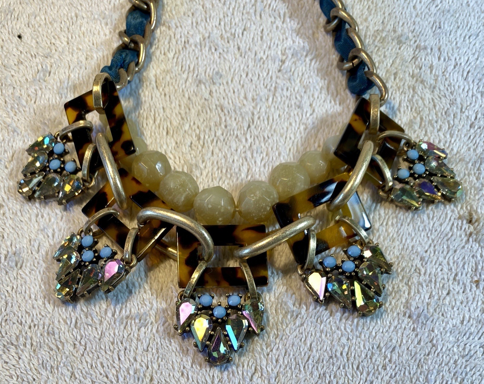 Vintage “Statement” Rhinestone/Tortoise Shell Ant… - image 8