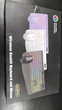 Wireless Keyboard and Mouse Combo - 9 Backlit Effects, RGB, Ergonomic Wrist Rest