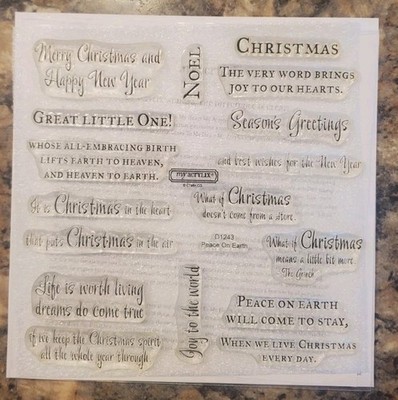 Close To My Heart Peace On Earth D1243 Clear Acrylic Stamp Set