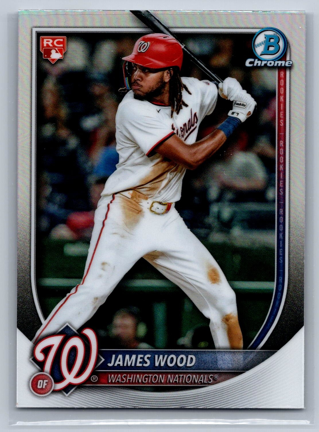 James Wood 2025 Bowman #29 Bowman Chrome Red Rookie Logo