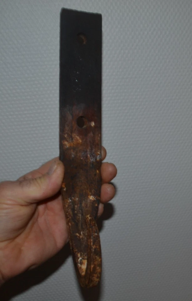 Ancien gros crochet à fixer en fer forgé (29,5 cm) - Photo 2/3