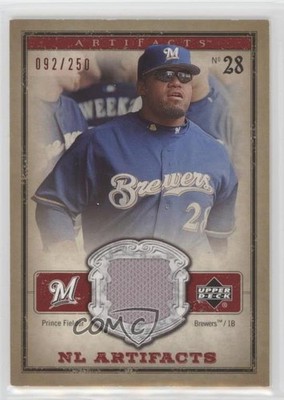 2006 Upper Deck Artifacts NL Artifacts Red 92/250 Prince Fielder #NL-PF 0c6