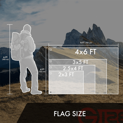 Amerikanische Flagge 210D bestickt Polyester 3x5 Fuß mit Stangenhülle - Bild 8 von 8