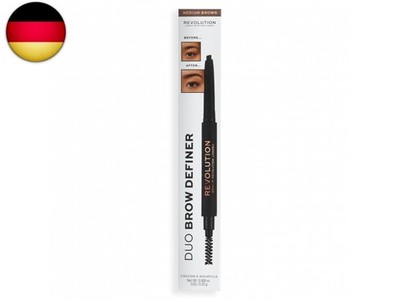 Revolution Duo Brow Definer Stift, Für präzise Konturen, Inklusive Bürste, Mi