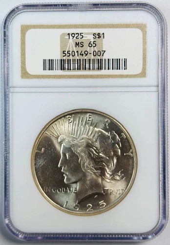 1925 Peace Dollar NGC MS-65 Premium Quality!
