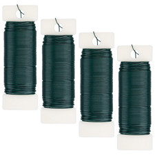 4 Pack Floral Wire, 131 Yards Paddle 22 Gauge Florist, Green Wire for Wreath M