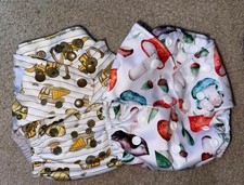 Assorted Cloth Diapers - construction  mushrooms 362 