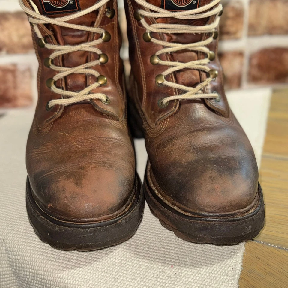 Bota de trabajo Harley-Davidson Bayport para hombre, marrón talla 10  Foto 4 de 4