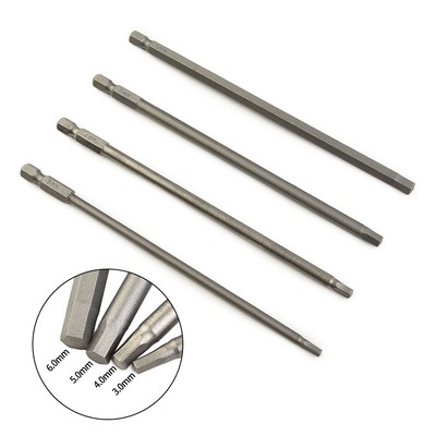 1/4 150mm Long Hex Screwdriver Bits Set Hex Shank For All Cord Cordless Drills