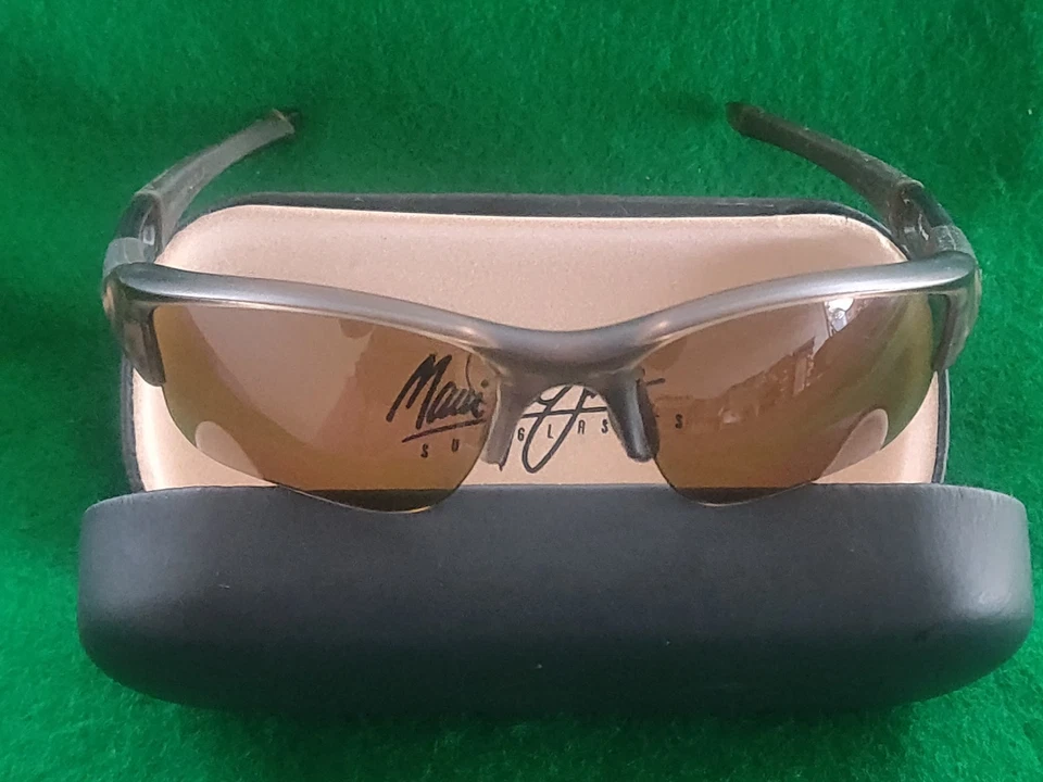 OAKLEY FLAK 12-905 53 20 USA Polarized Rootbeer Sunglasses With Maui Jim Case - Image 3 of 4