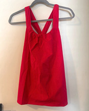 Banana Republic Pink Silk Chiffon Bow Strappy Scoop Neck Tank Top Womens M