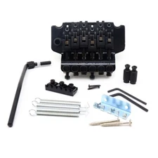 Left Handed Electric Guitar Double Locking Tremolo Bridge System Black