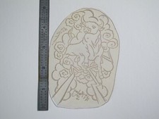 vtg 1960s 70s Tattoo Flash acetate stencil Taurus Bull Clouds and Lightning ZOD1