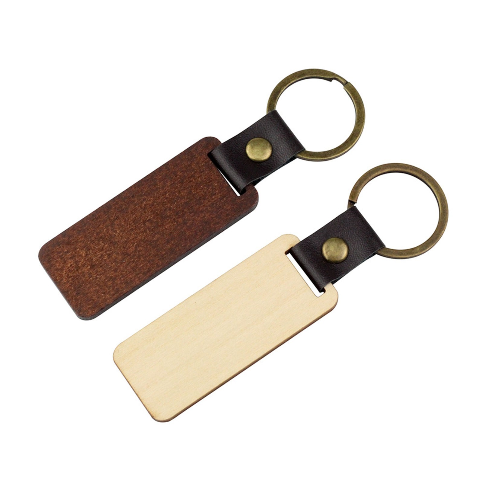 Personalised Wooden Keyring  Custom Engraved Keychain Gift in UK for Him or Her