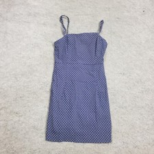 Forever 21 Dress Womens Small Blue White Mini Sleeveless Tank Polka Dot Ladies