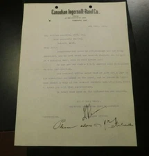 1921 CANADIAN INGERSOLL-RAND CO VINTAGE LETTERHEAD!   e1276XST1