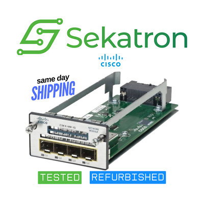   Cisco C3KX-NM-1G 4-Port SFP Network Module for 3560X 3750X Fast Ship